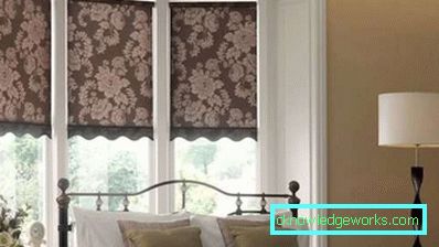 Tende romane nella camera da letto - foto di interni
