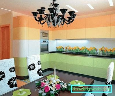 La combinazione di colori all'interno della cucina (50 esempi di foto)