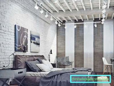 Camere da letto in stile loft - caratteristiche di stile e interni fotografici