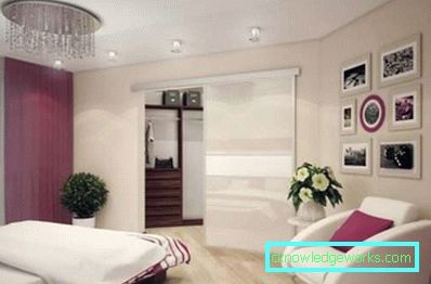 Camera da letto con spogliatoio - foto degli interni Camera da letto con spogliatoio - foto degli interni