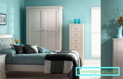 457 camere da letto con una tinta blu - foto