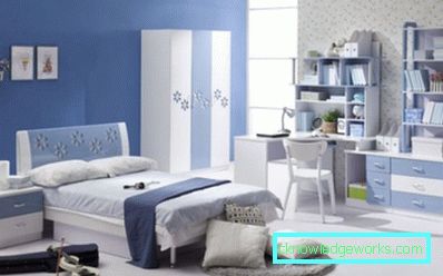 457 camere da letto con una tinta blu - foto