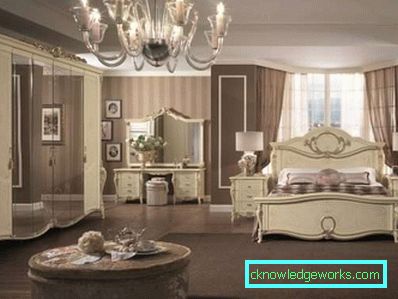 Camera da letto in stile classico: suggerimenti per la progettazione e la decorazione di foto