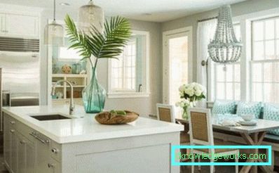 Stile mediterraneo all'interno della cucina