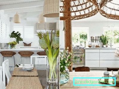Stile mediterraneo all'interno della cucina