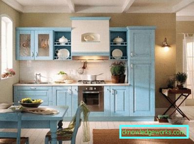 Stile mediterraneo all'interno della cucina