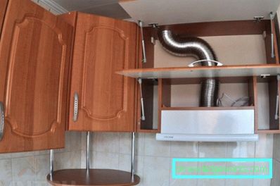 Cappuccio per la cucina con uno sfogo alla ventilazione